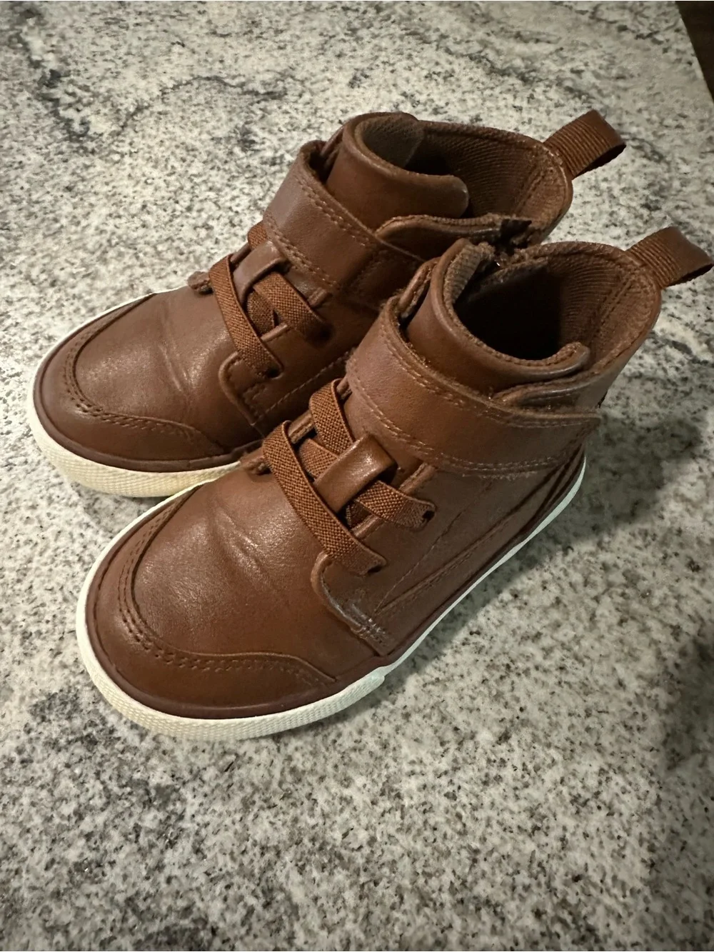 Wonder Nation Brown High-Top Sneakers/ Boots, Size 7